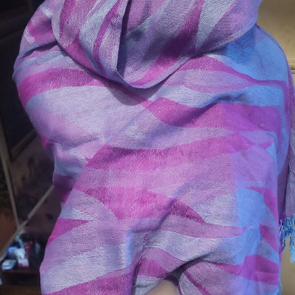 Elegant Pink and Purple Women's Scarf